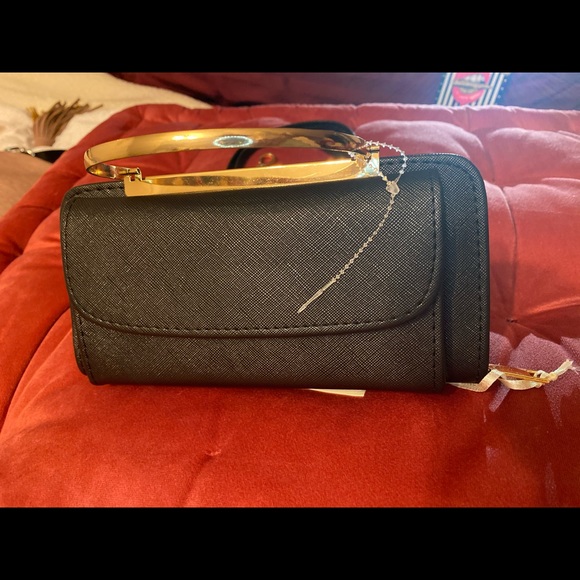 Black Faux Leather Clutch/Purse - Picture 5 of 5